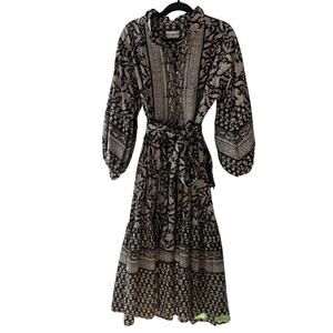 Sue Sartor Flounce Midi Dress